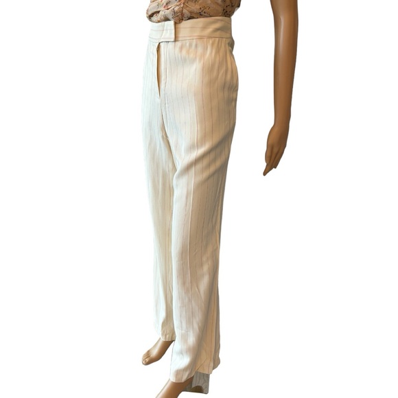 Liliu Pink & Cream Pinstripe Pants Size 12 - Picture 5 of 7
